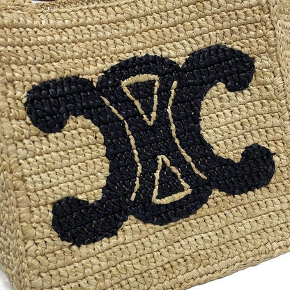 Celine Handbag Cube Bag Beige X Black X Brown