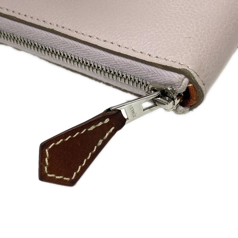 Hermes Long Wallet Azap Long Silk in Mauve Pale