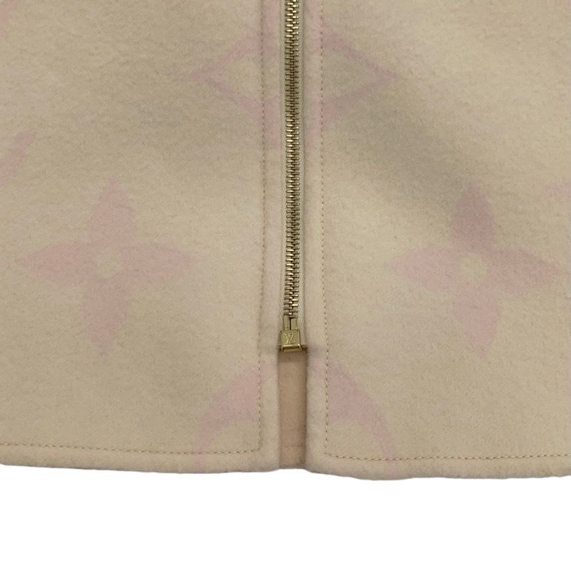 Louis Vuitton Dress Beige Pink Giant Monogram Sleeveless Front Zip