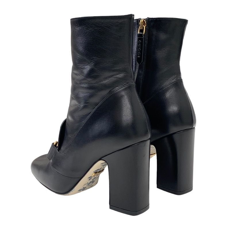 Gucci Double G Boots Short Boots Shoes Ggmarmont Leather Black