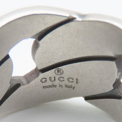 Gucci Ring Chain Motif Wide 9 Silver 925 Approx 7.4 g Accessories Matte