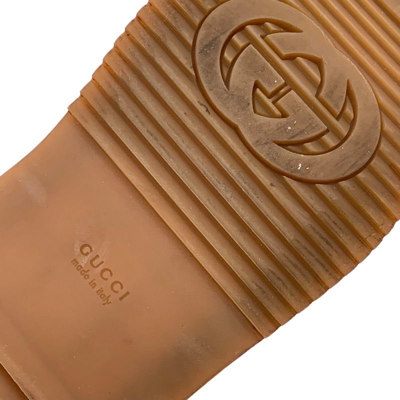 Gucci Sandals Shoes Denim Blue Brown GG Logo Platform Flat Sandals Mules