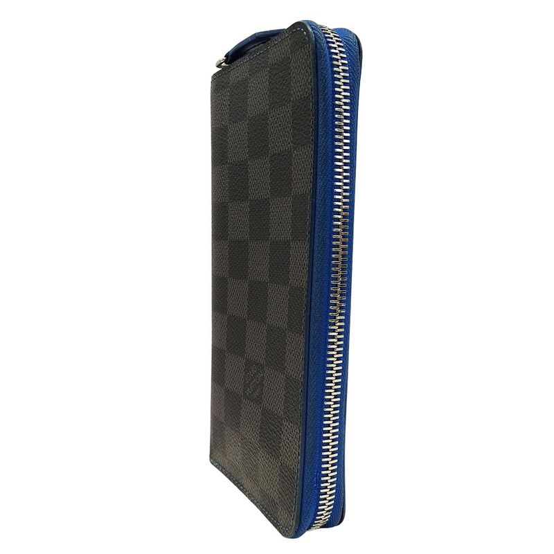 Louis Vuitton Wallet Men's Brand Long Wallet Damier Graphite Canvas Portefeuille