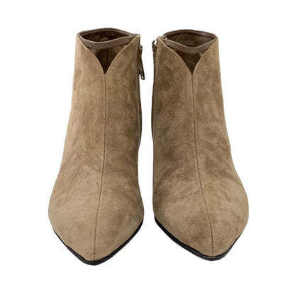 Hermes Boots Short Boots Booties Shoes Suede Brown