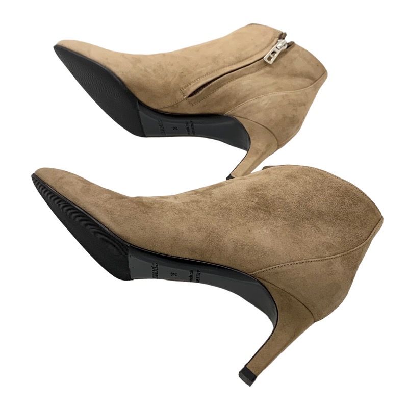 Hermes Boots Short Boots Booties Shoes Suede Brown