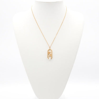 Fendi Orlock Necklace Gold Pearl