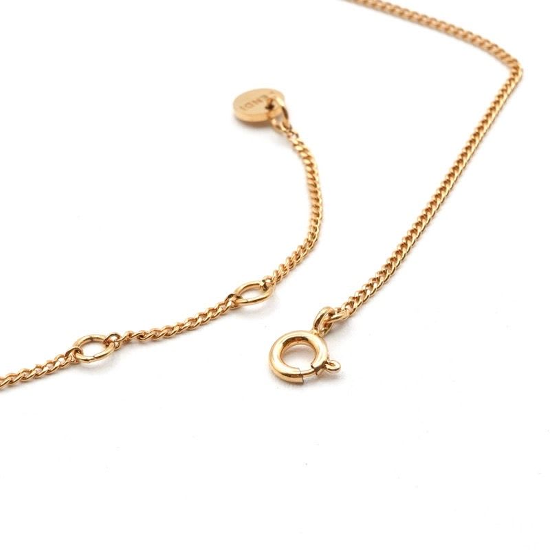 Fendi Orlock Necklace Gold Pearl