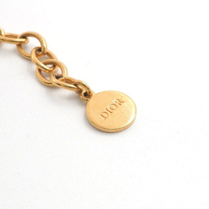 Christian Dior 30 Montaigne Bracelet Logo Chain Rhinestone