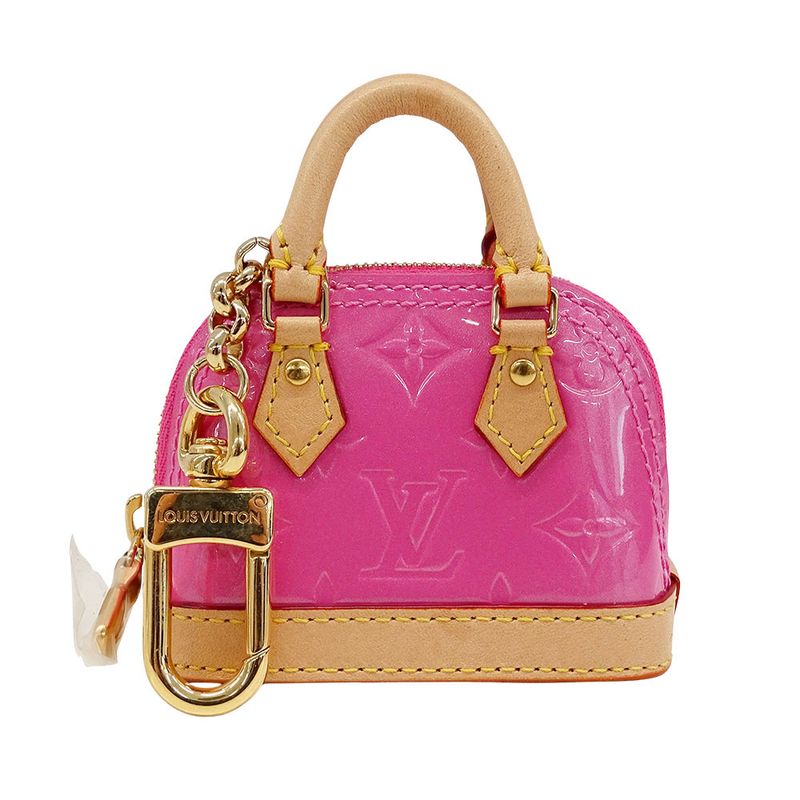 Louis Vuitton Charm Women's Brand Vernis LV Mix Bag Charm ・micro Alma Pink