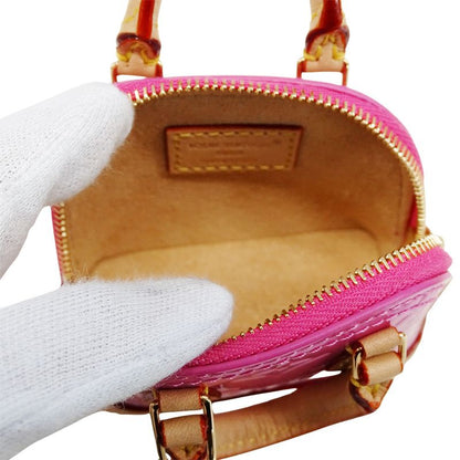Louis Vuitton Charm Women's Brand Vernis LV Mix Bag Charm ・micro Alma Pink