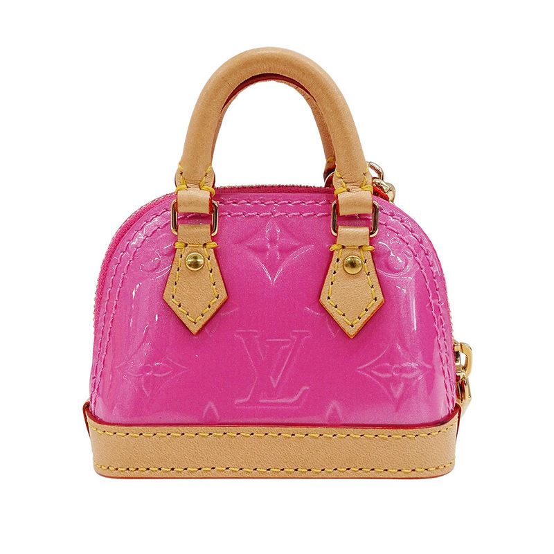 Louis Vuitton Charm Women's Brand Vernis LV Mix Bag Charm ・micro Alma Pink