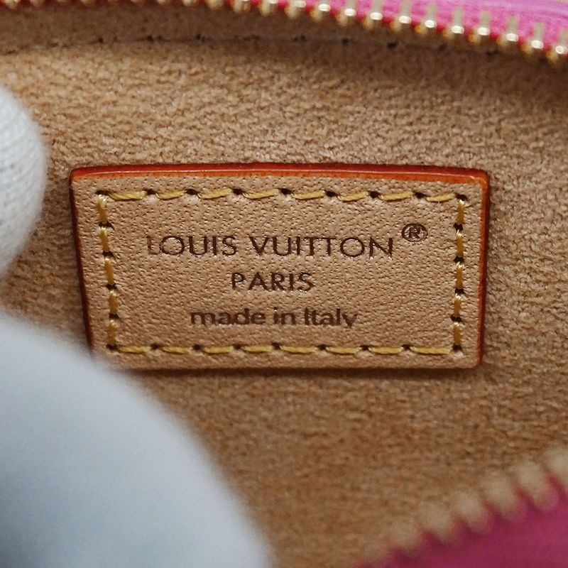 Louis Vuitton Charm Women's Brand Vernis LV Mix Bag Charm ・micro Alma Pink