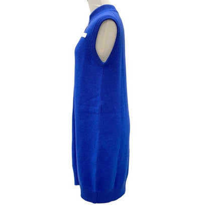 Louis Vuitton Dress Knit Sleeveless Logo Cashmere Blue