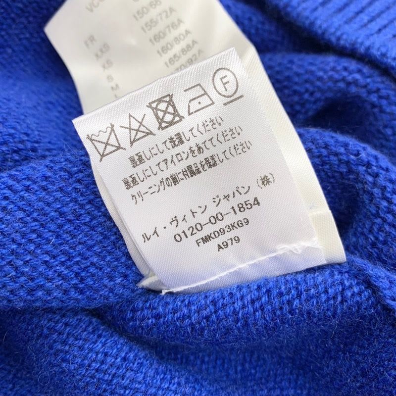 Louis Vuitton Dress Knit Sleeveless Logo Cashmere Blue