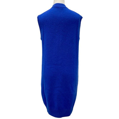 Louis Vuitton Dress Knit Sleeveless Logo Cashmere Blue