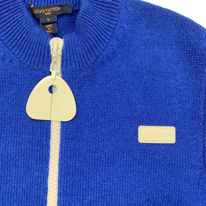 Louis Vuitton Dress Knit Sleeveless Logo Cashmere Blue