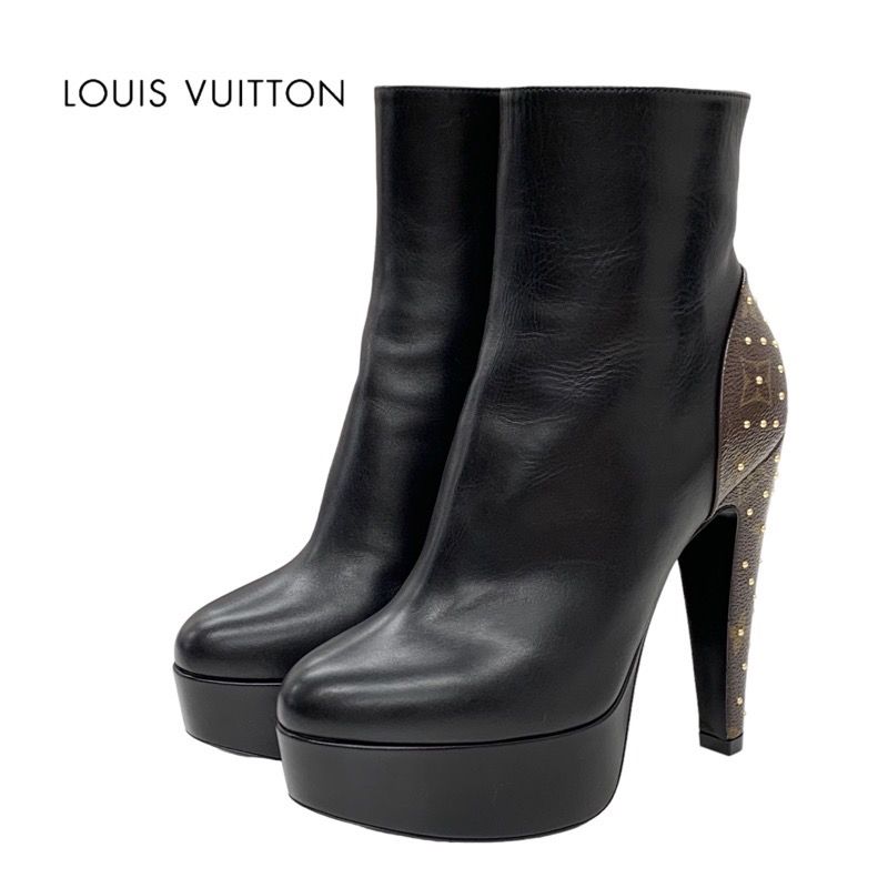 Louis Vuitton Boots Short Boots Ankle Boots After Glow Line Monogram Studs
