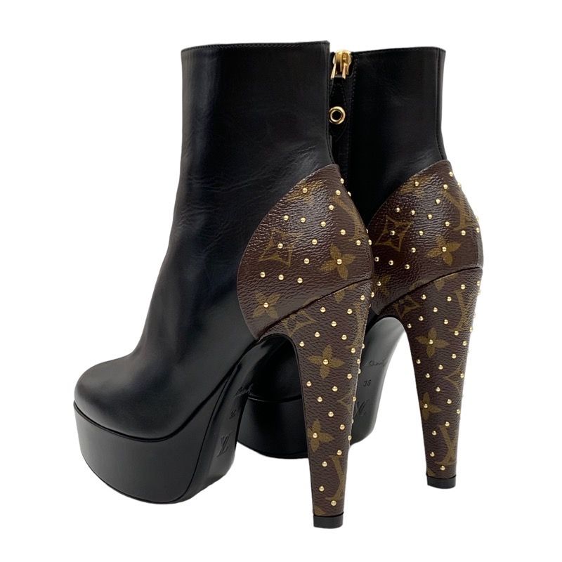 Louis Vuitton Boots Short Boots Ankle Boots After Glow Line Monogram Studs