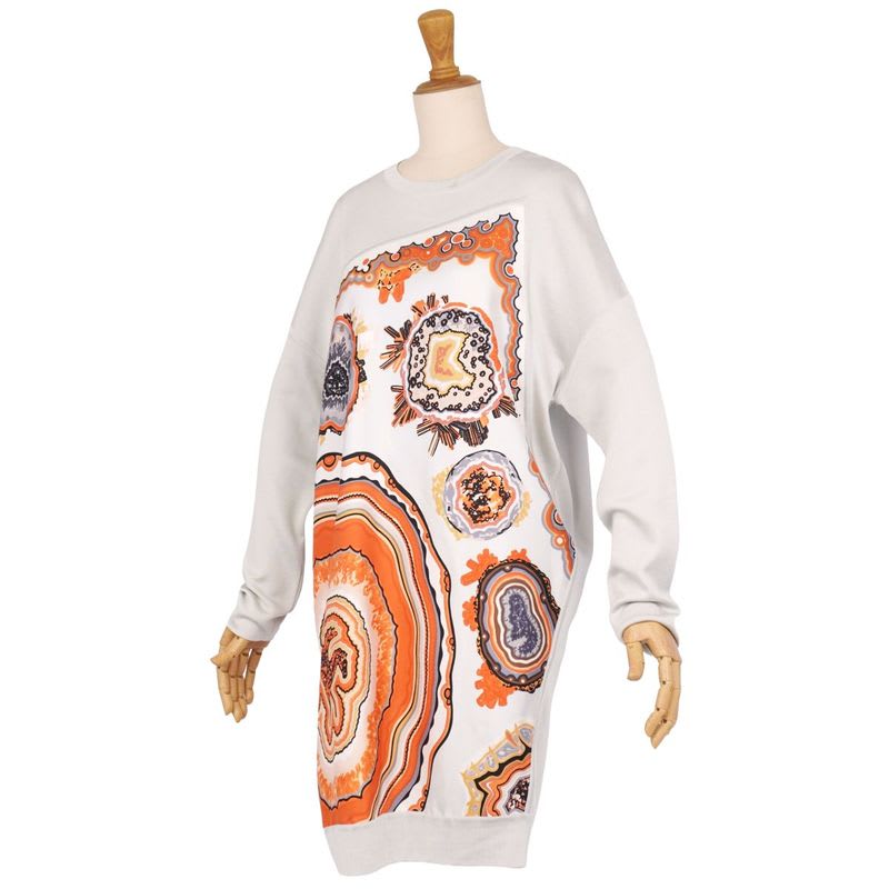 Hermes Dress 19 SS All Over Pattern Twill Reine Silk