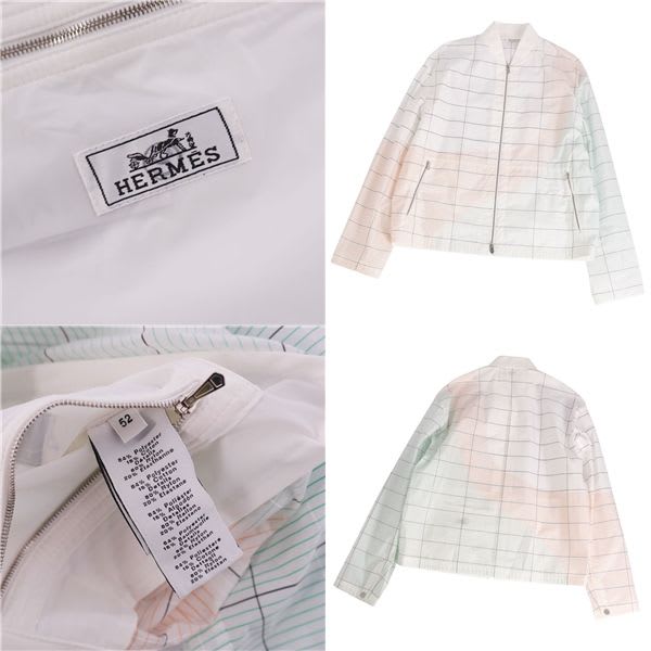 Hermes Jacket 22 SS Blouson Zip Up Check