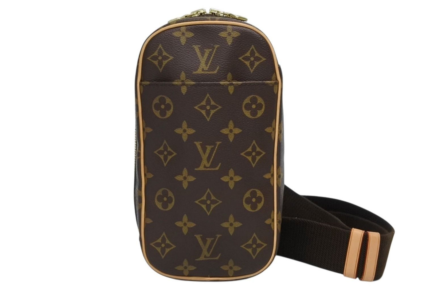 Louis Vuitton Pochette Gange Shoulder Bag Monogram Brown Gold