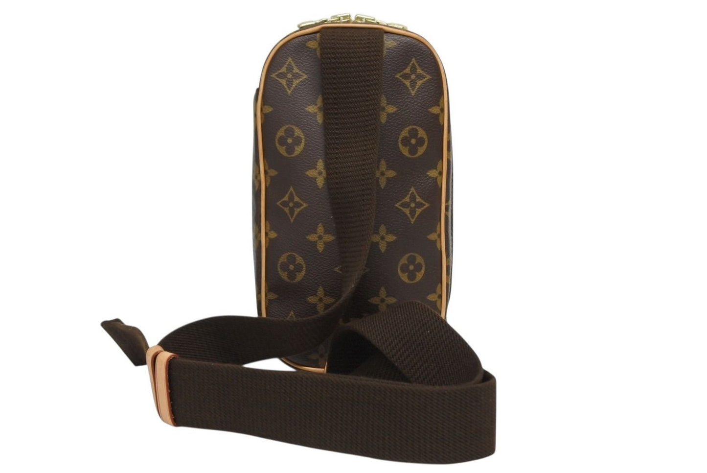 Louis Vuitton Pochette Gange Shoulder Bag Monogram Brown Gold — view 2