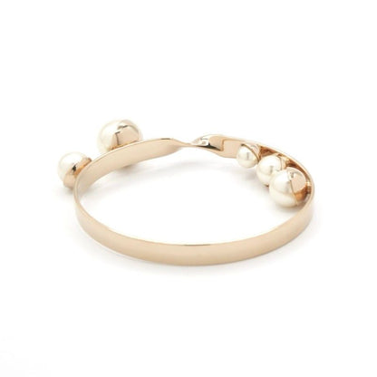 Christian Dior Bracelet Bangle Logo Pearl