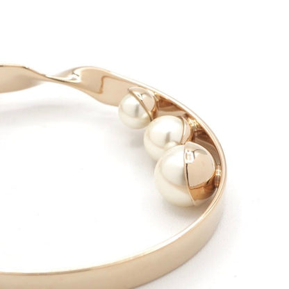 Christian Dior Bracelet Bangle Logo Pearl