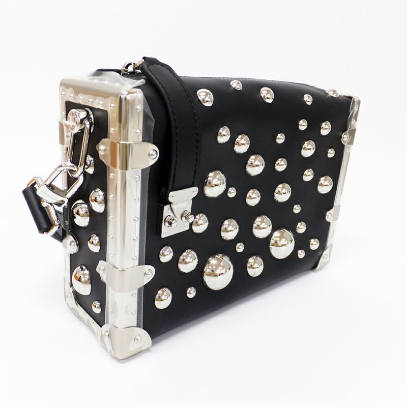 Louis Vuitton Lv×yk Side Trunk M21668 Black Yayoi Kusama Handbag One