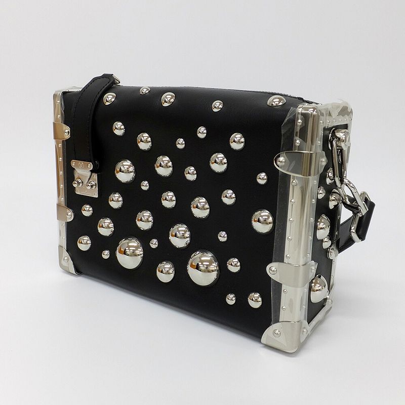 Louis Vuitton Lv×yk Side Trunk M21668 Black Yayoi Kusama Handbag One