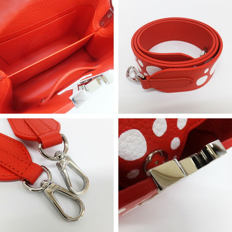 Louis Vuitton Lv×yk Capucines Mini Red Infinity Red M21692 Yayoi