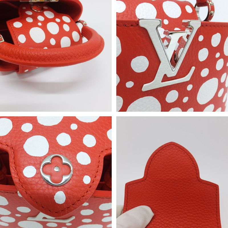 Louis Vuitton Lv×yk Capucines Mini Red Infinity Red M21692 Yayoi