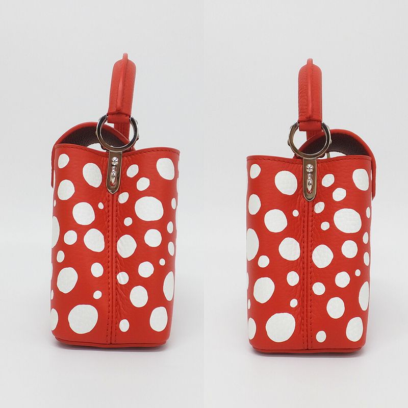Louis Vuitton Lv×yk Capucines Mini Red Infinity Red M21692 Yayoi
