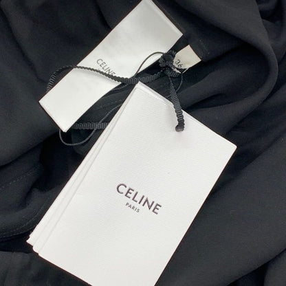 Celine Dress Safari Silk Black Gold Logo