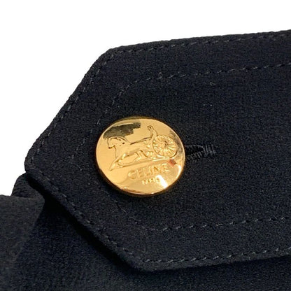 Celine Dress Safari Silk Black Gold Logo