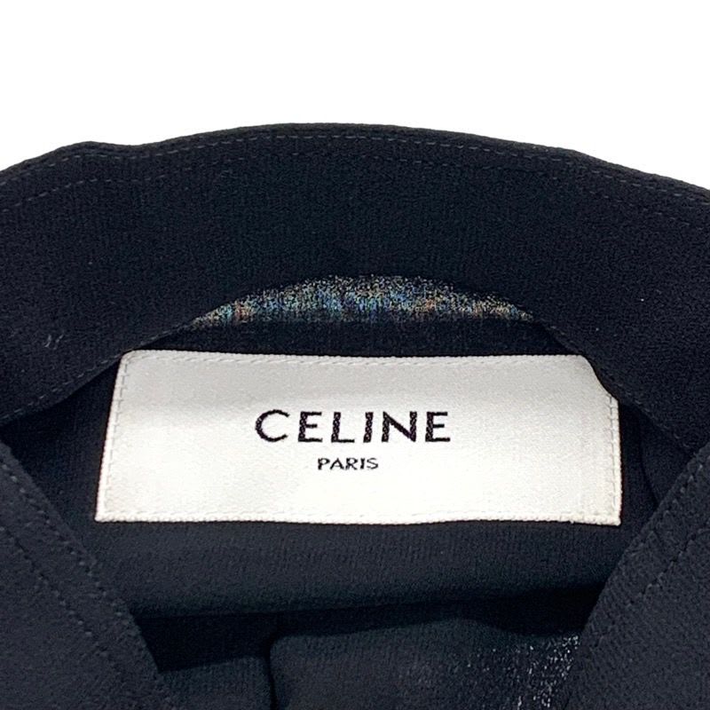 Celine Dress Safari Silk Black Gold Logo