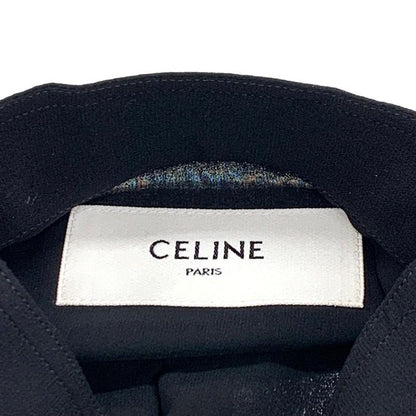 Celine Dress Safari Silk Black Gold Logo