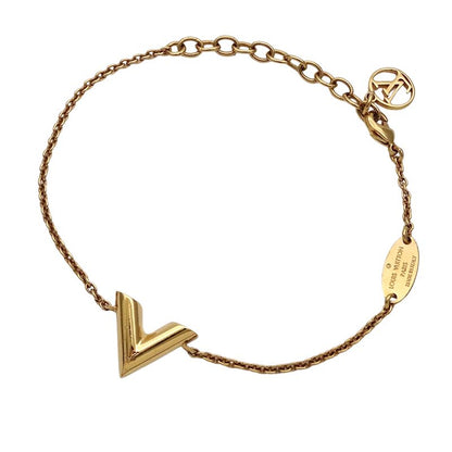 Louis Vuitton Bracelet Women's Brand Metal Bracelet ・essential V Gold M61084