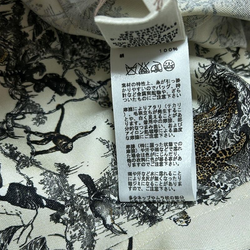 Hermes Long Sleeve Shirt Blouse Size S Women's - Ivory X Black X Multi