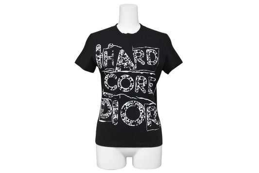 Dior Hard Core Short Sleeve T-Shirt Black Cotton 38