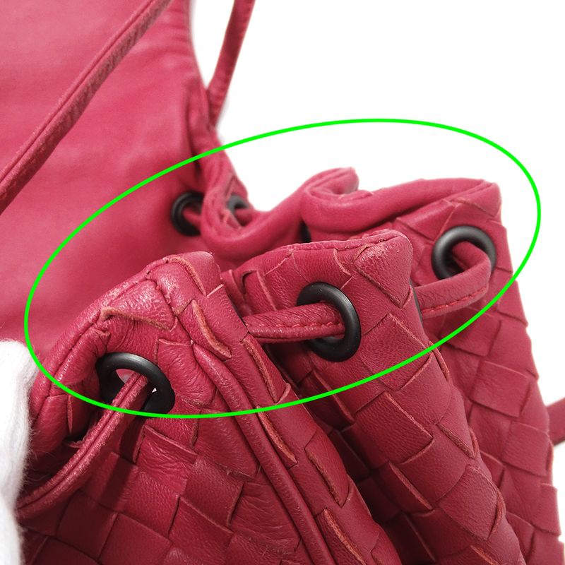 Bottega Veneta Bag Shoulder Intrecciato Leather Red Pink