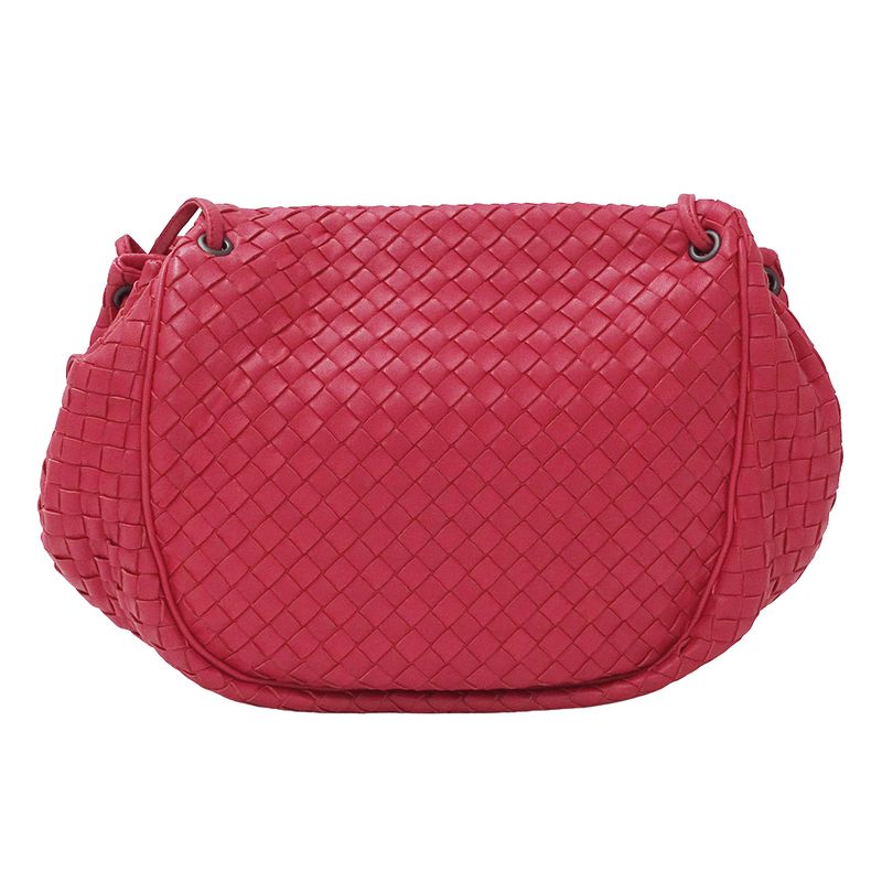 Bottega Veneta Bag Shoulder Intrecciato Leather Red Pink