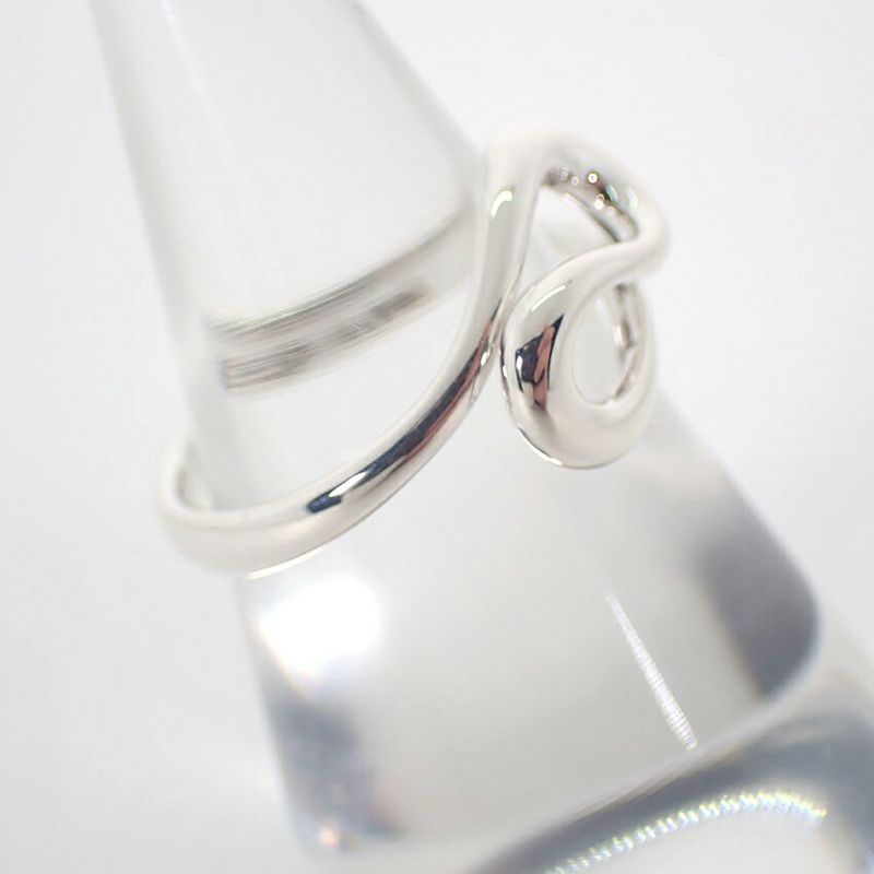 Tiffany & Co 925 Open Wave Ring No 9 J119-5