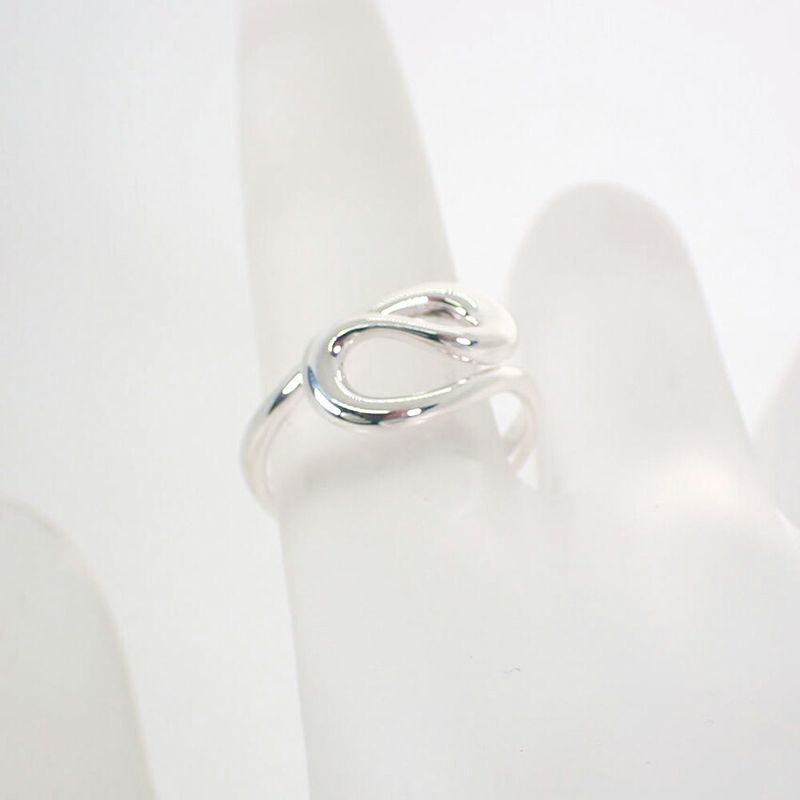 Tiffany & Co 925 Open Wave Ring No 9 J119-5