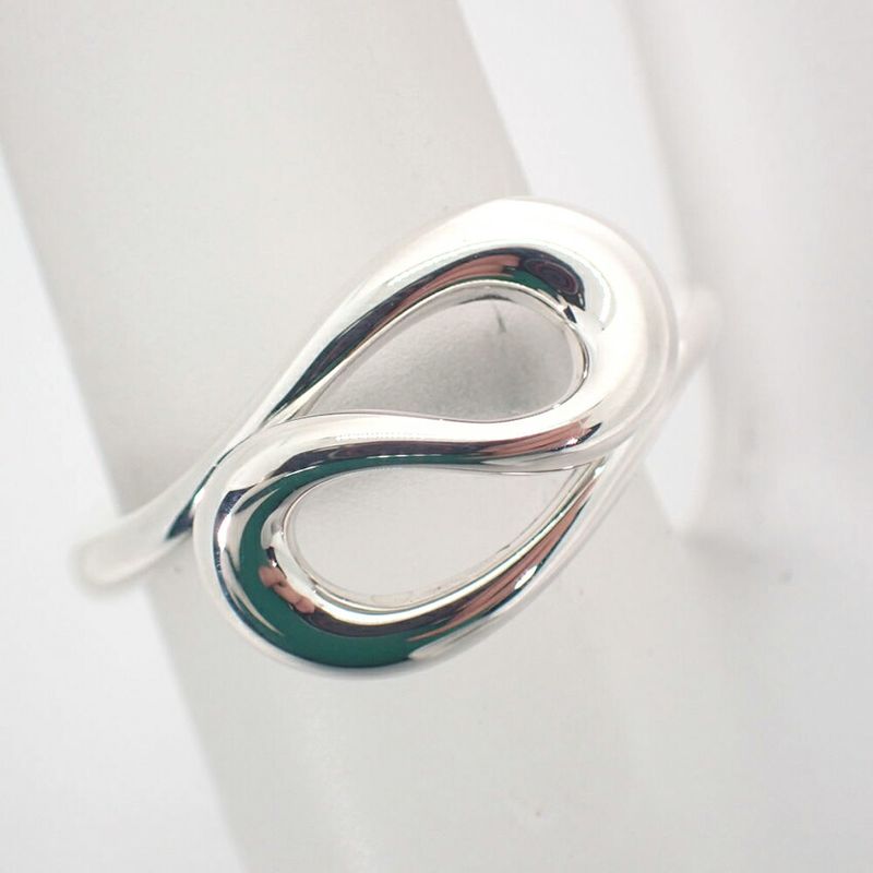 Tiffany & Co 925 Open Wave Ring No 9 J119-5