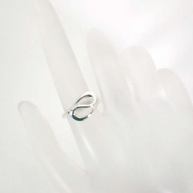 Tiffany & Co 925 Open Wave Ring No 9 J119-5