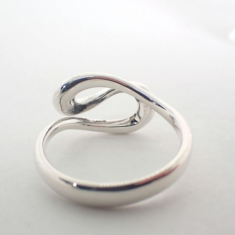 Tiffany & Co 925 Open Wave Ring No 9 J119-5