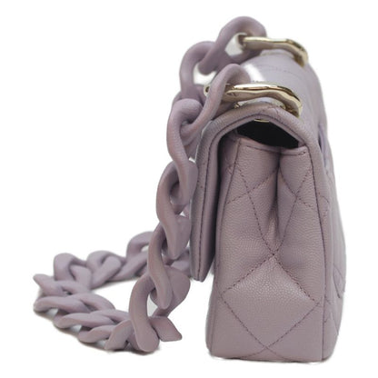 Chanel Lavender Cavia Ghardware Design Chain Mattress 20 Mini Flap Shoulder