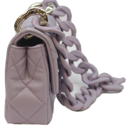 Chanel Lavender Cavia Ghardware Design Chain Mattress 20 Mini Flap Shoulder