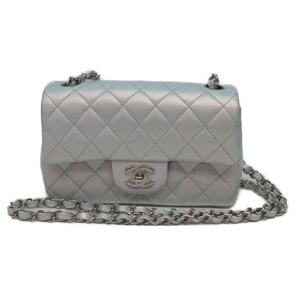 Chanel A69900 Metallic Silver Hardware Ram Miniature Race 20 Chain Shoulder